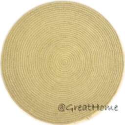Luxury Rug, Jute 300 cm, Round Jute Natural Carpet, No.004, Free Shipping - thumbnail 3
