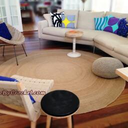Luxury Rug, Jute 300 cm, Round Jute Natural Carpet, No.004, Free Shipping - thumbnail 2