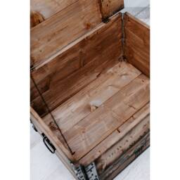 "Wooden Crate, Freight Chest, Table, Coffee Table ""Hirvi" - thumbnail 4