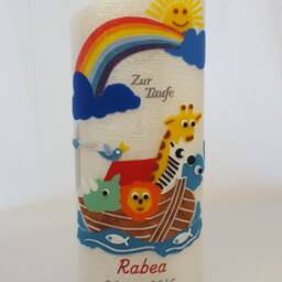 "Baptismal Candle Noah's Ark ""Mother Of Pearl" - thumbnail 2