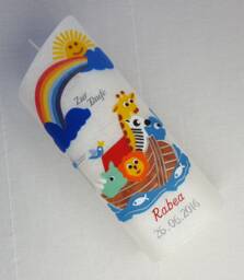 "Baptismal Candle Noah's Ark ""Mother Of Pearl" - thumbnail 1