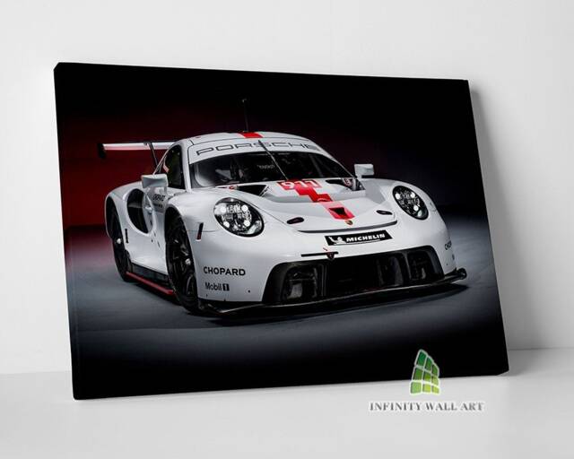 Porsche Racing Car Canvas Art Print Picture Sports Cars Framed Wall Decor -E375 - image 1