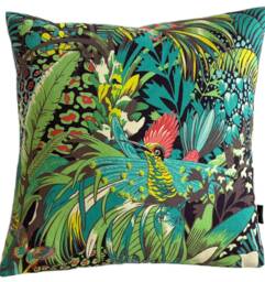 Jungle Beat Cushion Cover Matthew Williamson Tropical Birds Linen Pillow - thumbnail 1