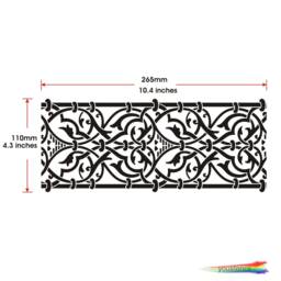 Moroccan Border Stencil. For Walls , Art & Furniture St73 - thumbnail 2