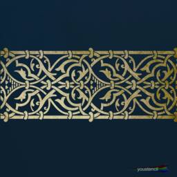 Moroccan Border Stencil. For Walls , Art & Furniture St73 - thumbnail 1