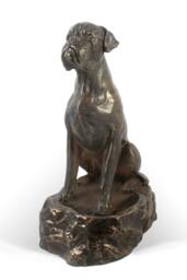 Boxer Sitting - No Desk, Dog Wooden Base Statue, Limited Edition, Artdog