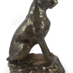 Boxer Sitting - No Desk, Dog Wooden Base Statue, Limited Edition, Artdog - thumbnail 3