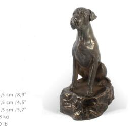 Boxer Sitting - No Desk, Dog Wooden Base Statue, Limited Edition, Artdog - thumbnail 4