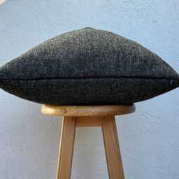 Dark Green Woven Linen Pillow Cover Modern Textured Cushion - All Duties Paid Usa - thumbnail 4