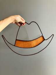 Cowboy Hat Shape Wall Decor For Kids Room , Nursery Classroom Or Baby Shower - thumbnail 1