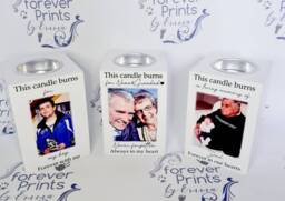 Personalised Photo Tealight Holder, Memorial Candle - thumbnail 1