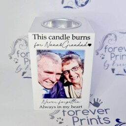 Personalised Photo Tealight Holder, Memorial Candle - thumbnail 3