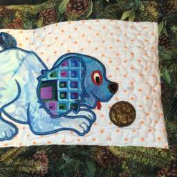 Personalized Embroidered & Applique'd Dog Lovers Nursery Quilt/ Keepsake Quilt Or Wall Hanging/Baby Blanket/Nursery Hanging Decor - thumbnail 2