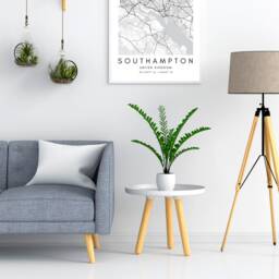 Southampton Map Print Minimalist United Kingdom City Wall Art - thumbnail 2