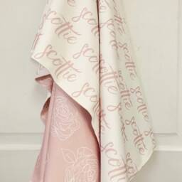 Personalized Organic Cotton Baby Blanket - Abstract Roses, Floral Print - thumbnail 2