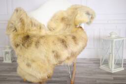 Sheepskin Rug - Real Shaggy Chair Cover Throw Brown Beige Home Decor #apriher45 - thumbnail 1