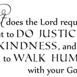 "Vinyl Wall Decal - Micah 68 ""What Does The Lord Require Of You But To Do Justice & Love Kindness Walk Humbly With Your God" - thumbnail 3
