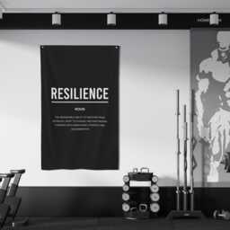 Resilience Definition Flag - Motivational Gym Banner, Office Wall Art, Inspirational Decor, Overcome Obstacles, Strength Mindset, Fitness - thumbnail 4