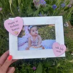 Happy 1st Birthday Personalised Baby Boy Girl Photo Frame - thumbnail 1