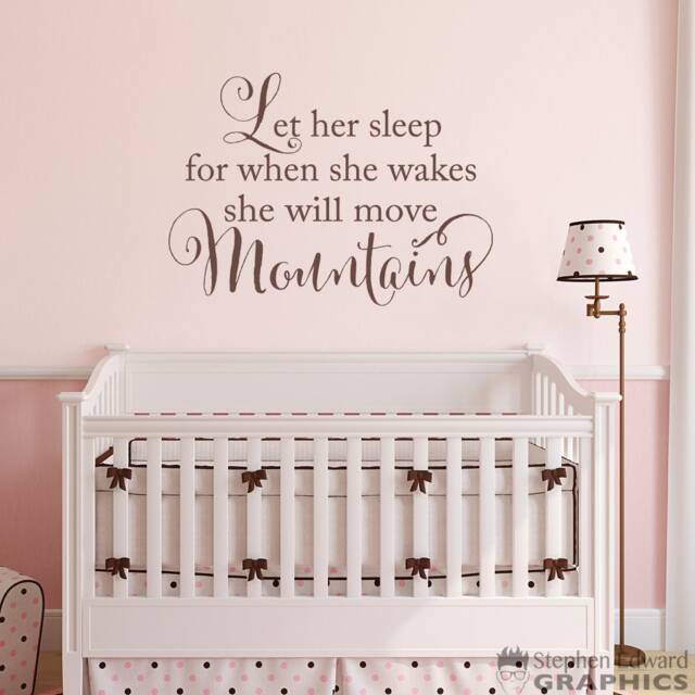 Mountains Nursery Wall Decal Baby Girl Room Decor - image 1