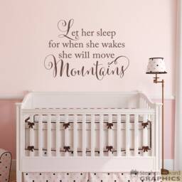 Mountains Nursery Wall Decal Baby Girl Room Decor - thumbnail 1