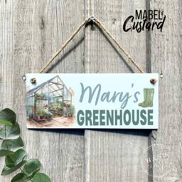 Personalised Greenhouse Sign - Garden Gifts For Grandad Grandma Gardener Gift Shed - thumbnail 3