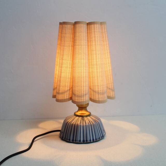 Handmade Khaki Fabric Table Lamp Ceramic Base Home Decor-46# - image 1