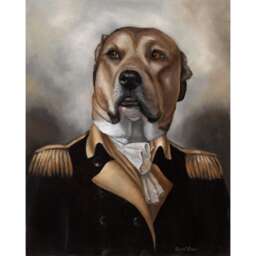 Pitbull George Washington Art Print Noble Breed Portrait - thumbnail 1