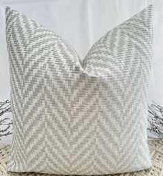 Luxury Light Silver Woven Bohemian Texture Effect Cushion Pillow Cover For Sofa Bed Throw - From The Couture Style 95 - thumbnail 1