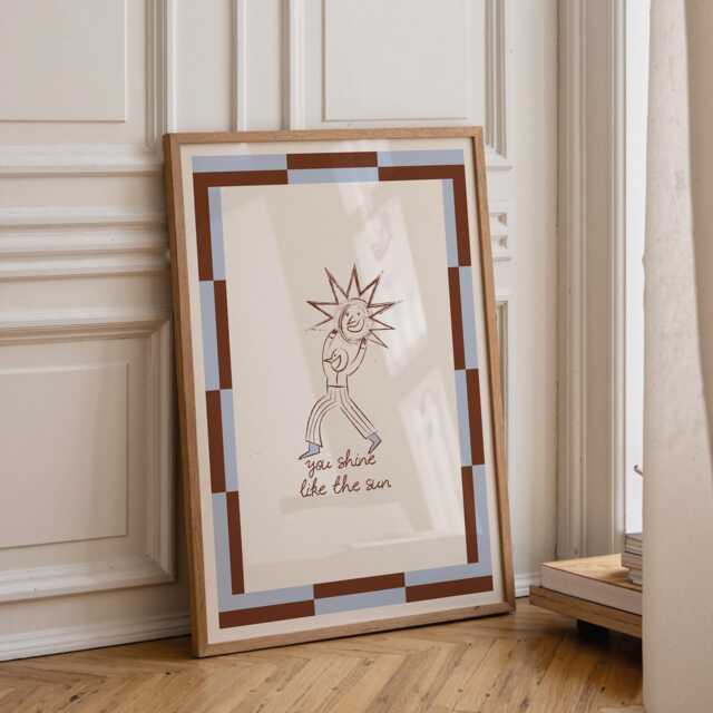 You Shine Like The Sun Print - Joyful Nursery Wall Art - image 1