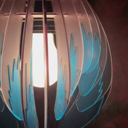 Two-Tone Tulip Lampshade Mid-Century Modern Acrylic Pendant Light - thumbnail 2