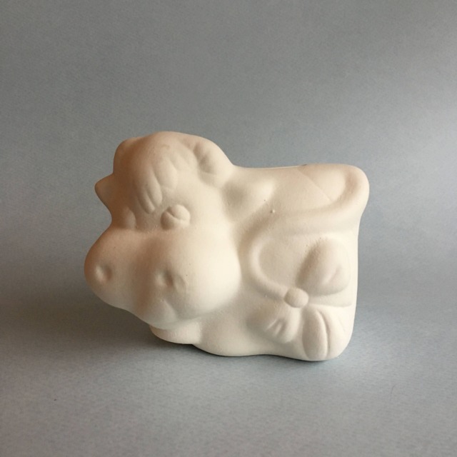White Cow, Cash Box, Ready To Paint, Ceramic Gift, Kids Decor, Garden Home Decoration, Art & Collectibles - image 1