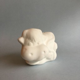 White Cow, Cash Box, Ready To Paint, Ceramic Gift, Kids Decor, Garden Home Decoration, Art & Collectibles - thumbnail 2
