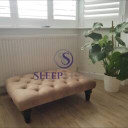 Seating/Bay Window Chesterfield Upholstered Footstool - Coffee Table Available in Various Sizes, Colors & Fabrics