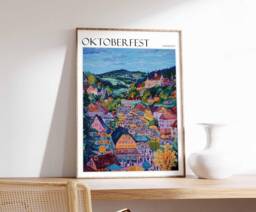 Oktoberfest Travel Poster German City Art Print - thumbnail 1