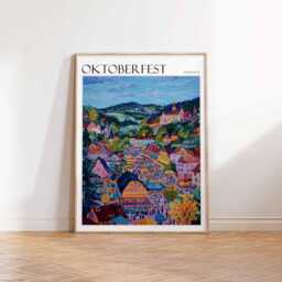 Oktoberfest Travel Poster German City Art Print - thumbnail 2