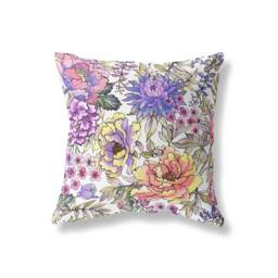 Pink Velvet Lampshade - Floral Cottage Garden Style - thumbnail 2