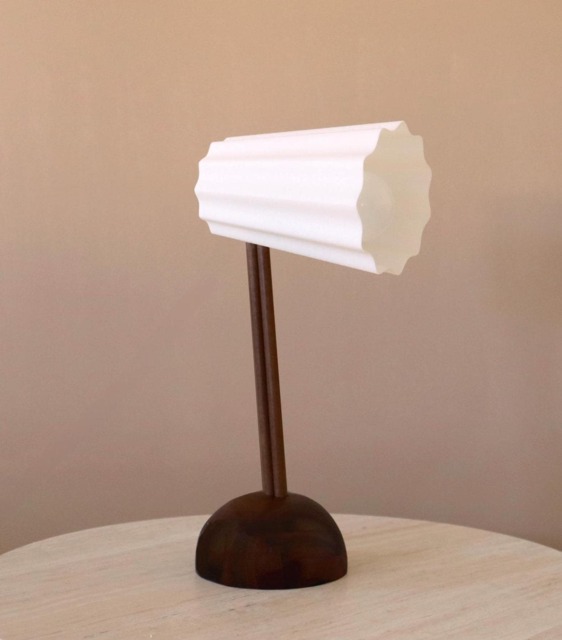 Floe Lamp Japandi Style Timber Desk Lamp, 3D Printed Shade - image 1