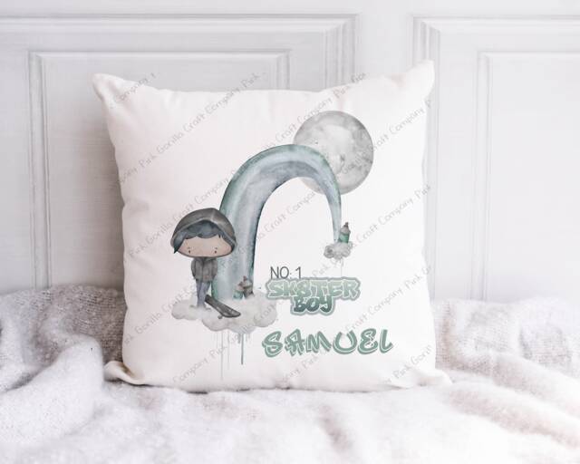 Gift For Skater, Skater Boy, Boy Cushion, Him, Boy, Boys Birthday Gift, Skateboarder - image 1