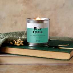 Blue Oasis Crackle Wick Candle, Fresh & Clean Scent - thumbnail 2