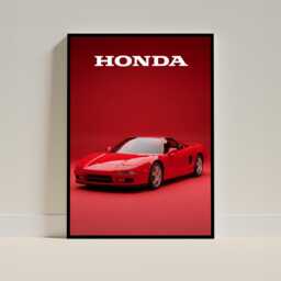Honda Nsx Poster - Jdm Formula Red Car Art - Retro Automotive Style Classic Decor For Living Room, Office, Garage - thumbnail 2