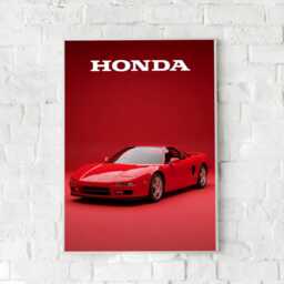 Honda Nsx Poster - Jdm Formula Red Car Art - Retro Automotive Style Classic Decor For Living Room, Office, Garage - thumbnail 3