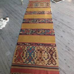 Kilim Runner, Kilim Rug, Turkish Rug, Kilim Rug Runner, Runner Rug, Flat Weave Rug, Yellow Pink Rug, Rug 3x8 Approx., Hallway Runner, Kitchen - thumbnail 2
