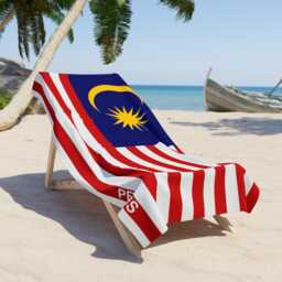 Malasya Beach Towel, Malasya Flag Towel, Of Malasya, Beach Country Gift, Gift - thumbnail 1