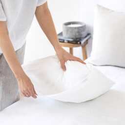 White Linen Pillowcase - Soft Stonewashed Flax Sham Custom Size Breathable Pillow Cover Crisp Neutral Bedding Accent in European - thumbnail 3