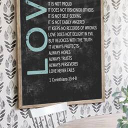 Love Is Patient Is Kind 1 Corinthians 13 Christian Wall Art Scripture Sign Bible Verse Print Wedding Catholic - thumbnail 2