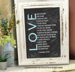 Love Is Patient Is Kind 1 Corinthians 13 Christian Wall Art Scripture Sign Bible Verse Print Wedding Catholic - thumbnail 1