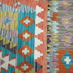Classic Kilim Rug, Handmade Artisan Afghan Turkish Scandinavian Navajo Bohemian Wool Flatweave Multicolour Rug 173x132 cm - thumbnail 3