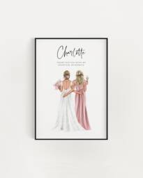 Personalised Bridesmaid Print, Gift, Wedding Keepsake, Thank You Bridesmaid, Maid Of Honour Cp - thumbnail 1