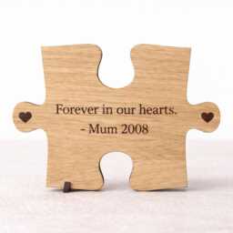 Personalised Wooden Jigsaw Piece, Missing Puzzle Valentines Gift For Him, Birthday Her, Fathers Day Daddy, Love - thumbnail 2